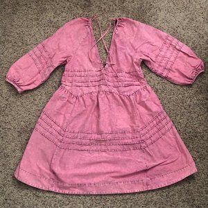 Free People Sweet Surrender Denim Mini Dress | Acid Rose Wash